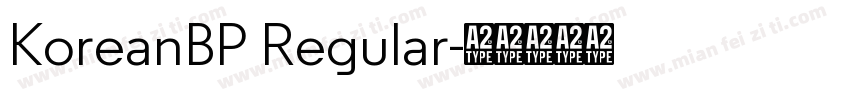 KoreanBP Regular字体转换